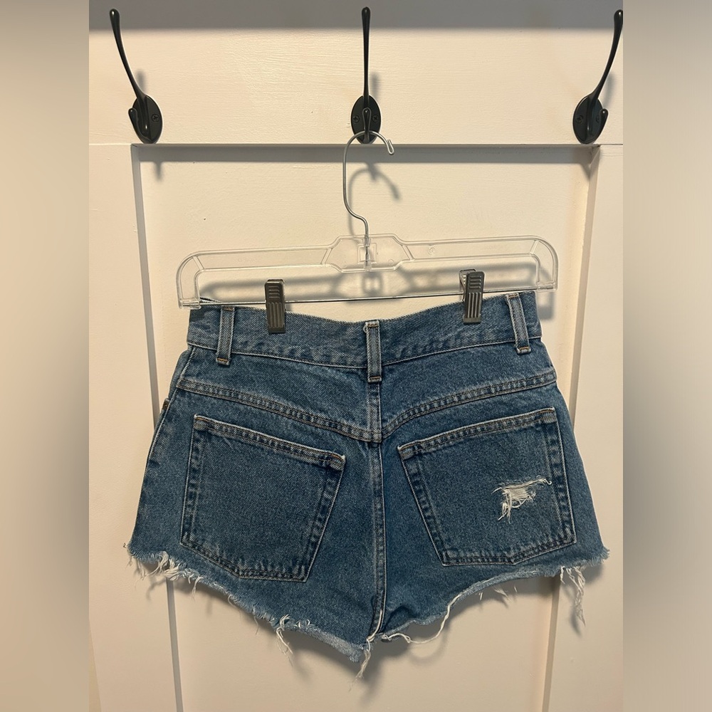 L.L. Bean Denim Distressed High Waisted Shorts